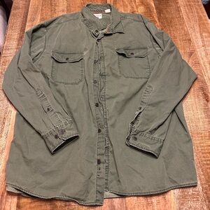 RedHead Olive Green Military Field Button-Front Jacket